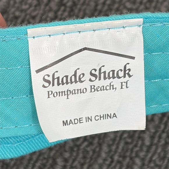 Florida Visor Womens Adjustable Blue White Hibiscus Flower Strapback Shade Shack - Picture 12 of 13